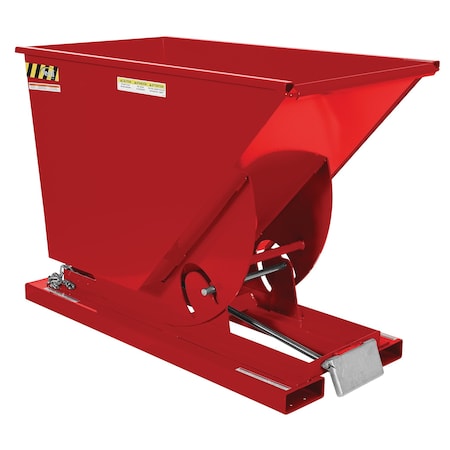Vestil Light Duty Self-Dump Hopper .75 Cubic Yard 2000 lb Red D-75-LD-SR
